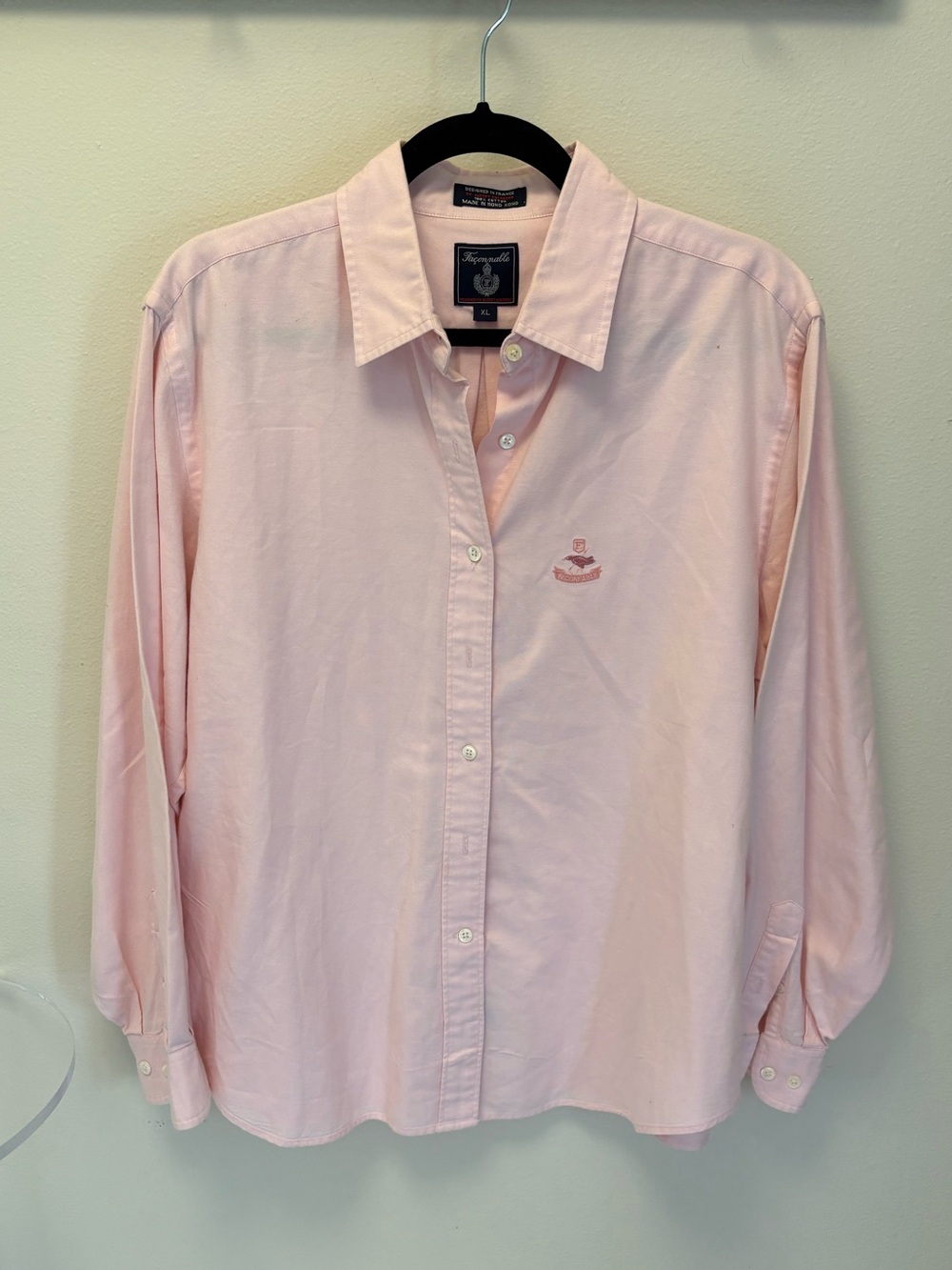 Faconnable Light Pink Men’s Casual Button-Down Shirt